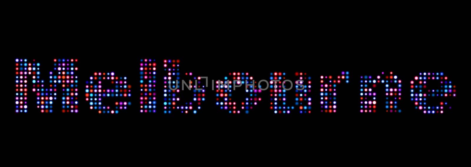 Melbourne led text