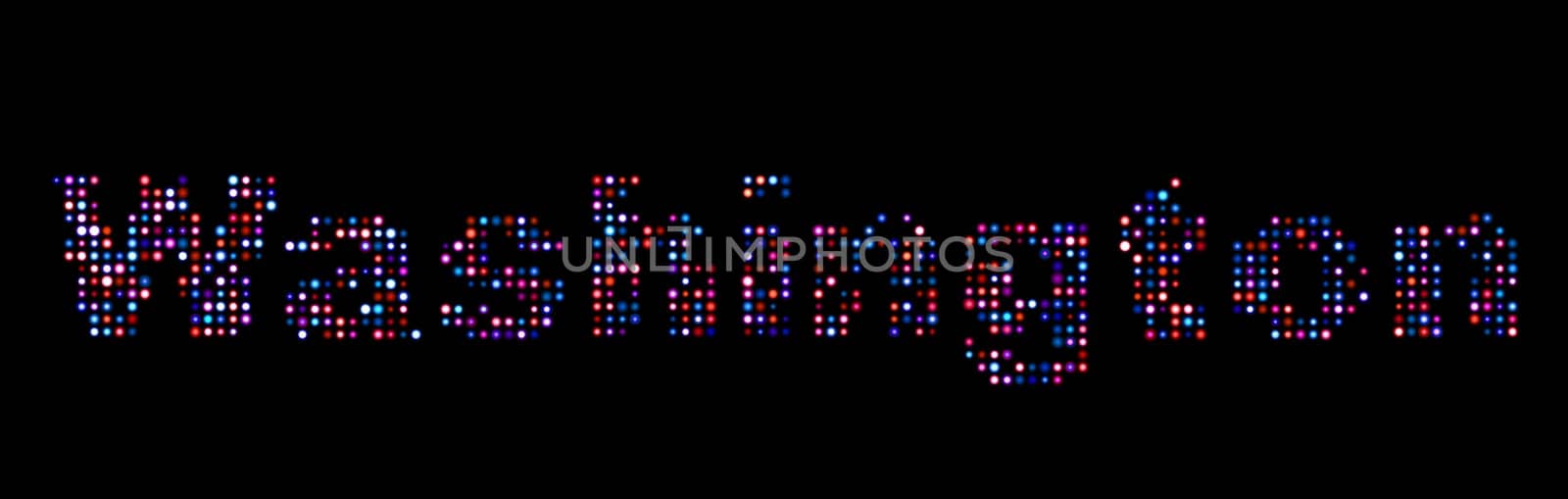 Washington led text