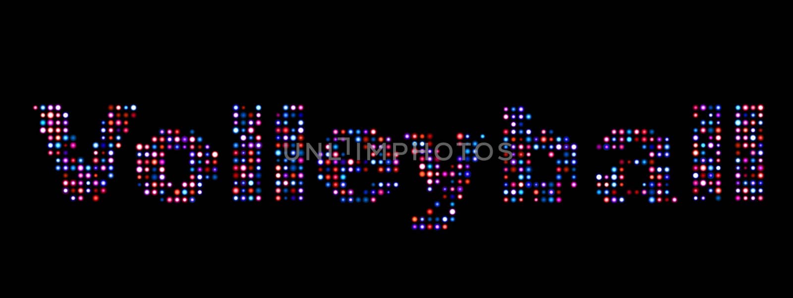 Volleyball led text
