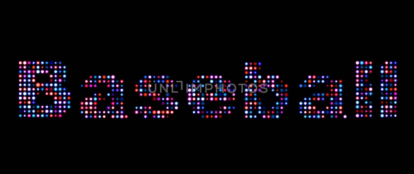 Baseball led text