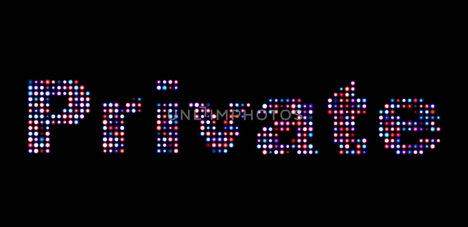 Private led text