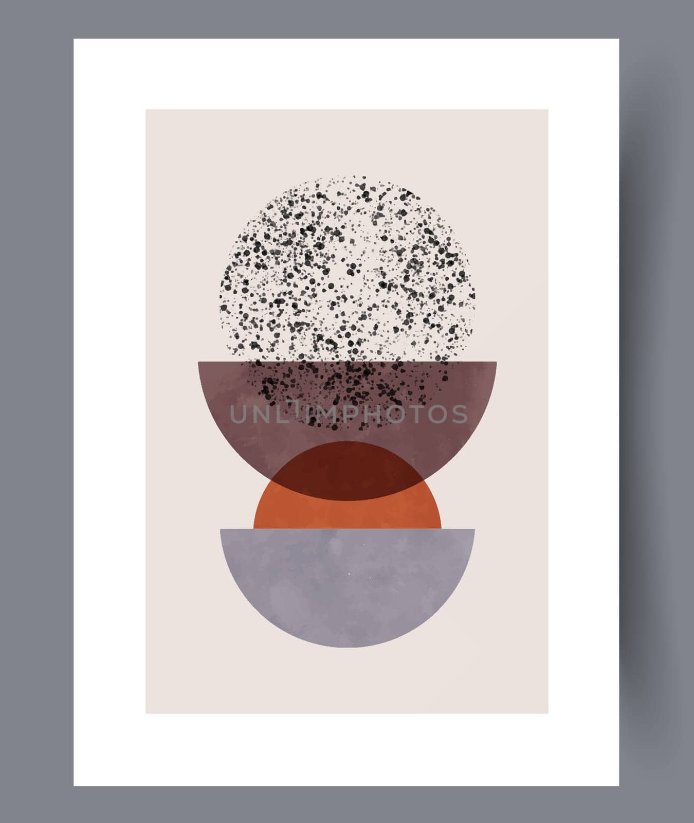 Scandinavian abstract vector print set. Minimalistic abstract wall art background for print. Scandinavian vector style.