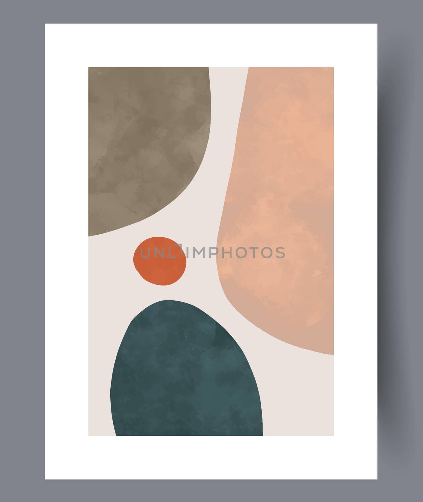 Scandinavian abstract vector print set. Minimalistic abstract wall art background for print. Scandinavian vector style.