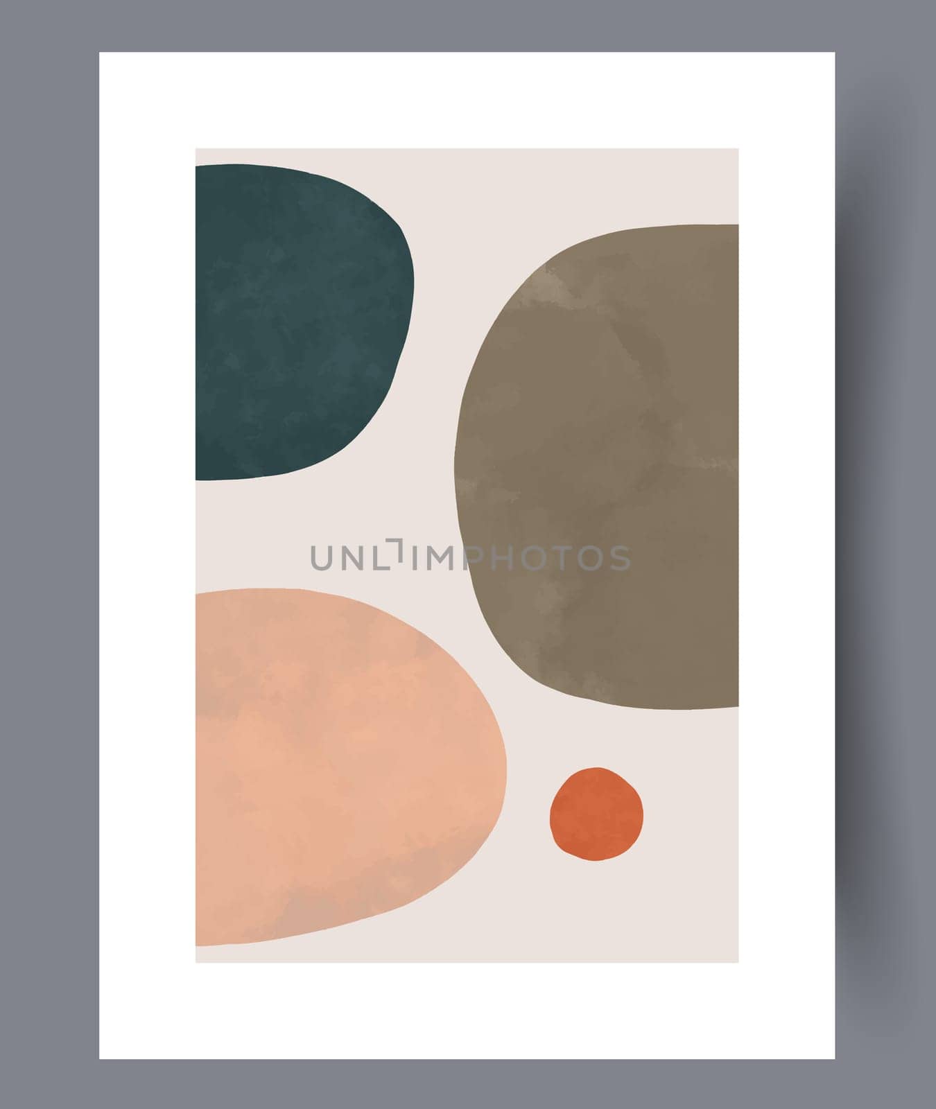Scandinavian abstract vector print set. Minimalistic abstract wall art background for print. Scandinavian vector style.