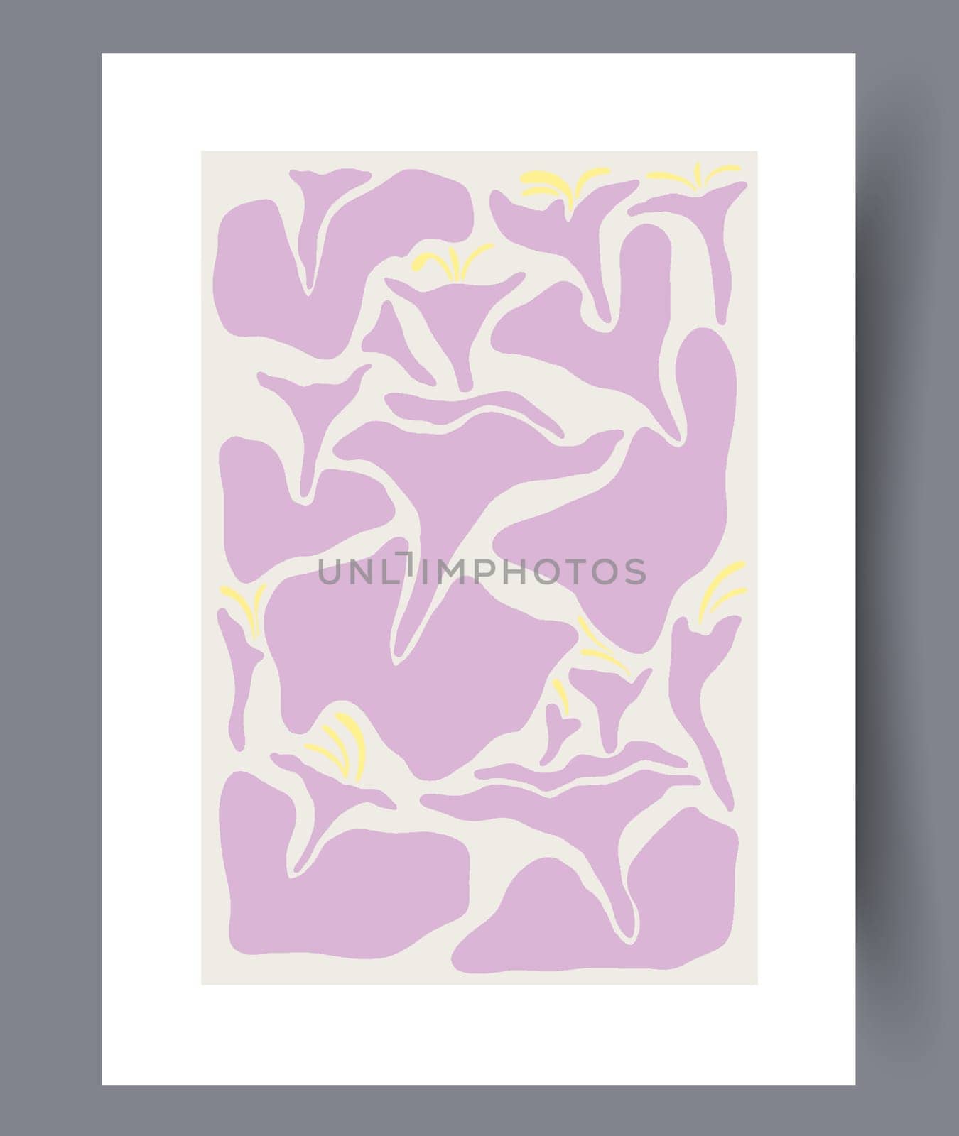 Scandinavian abstract vector print set. Minimalistic abstract wall art background for print. Scandinavian vector style.