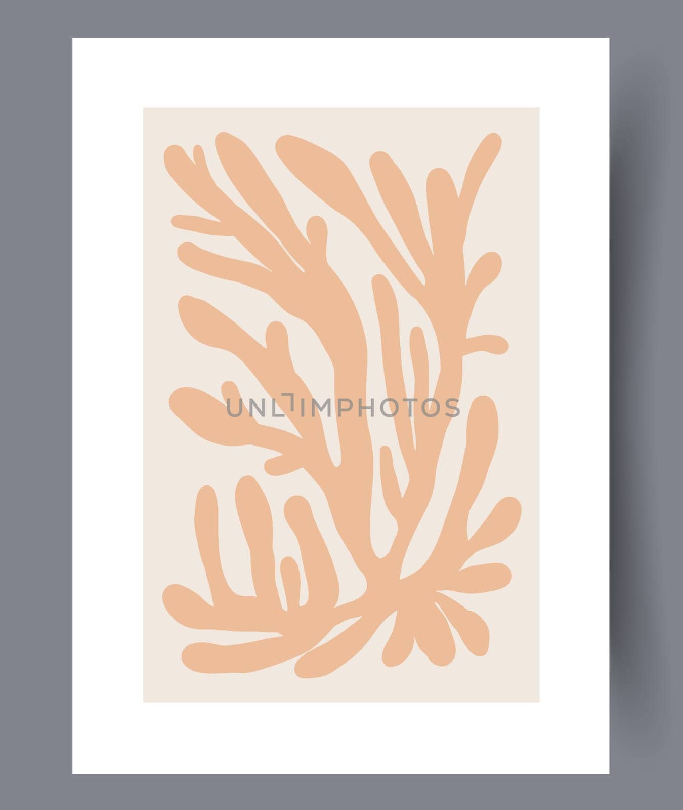 Scandinavian abstract vector print set. Minimalistic abstract wall art background for print. Scandinavian vector style.