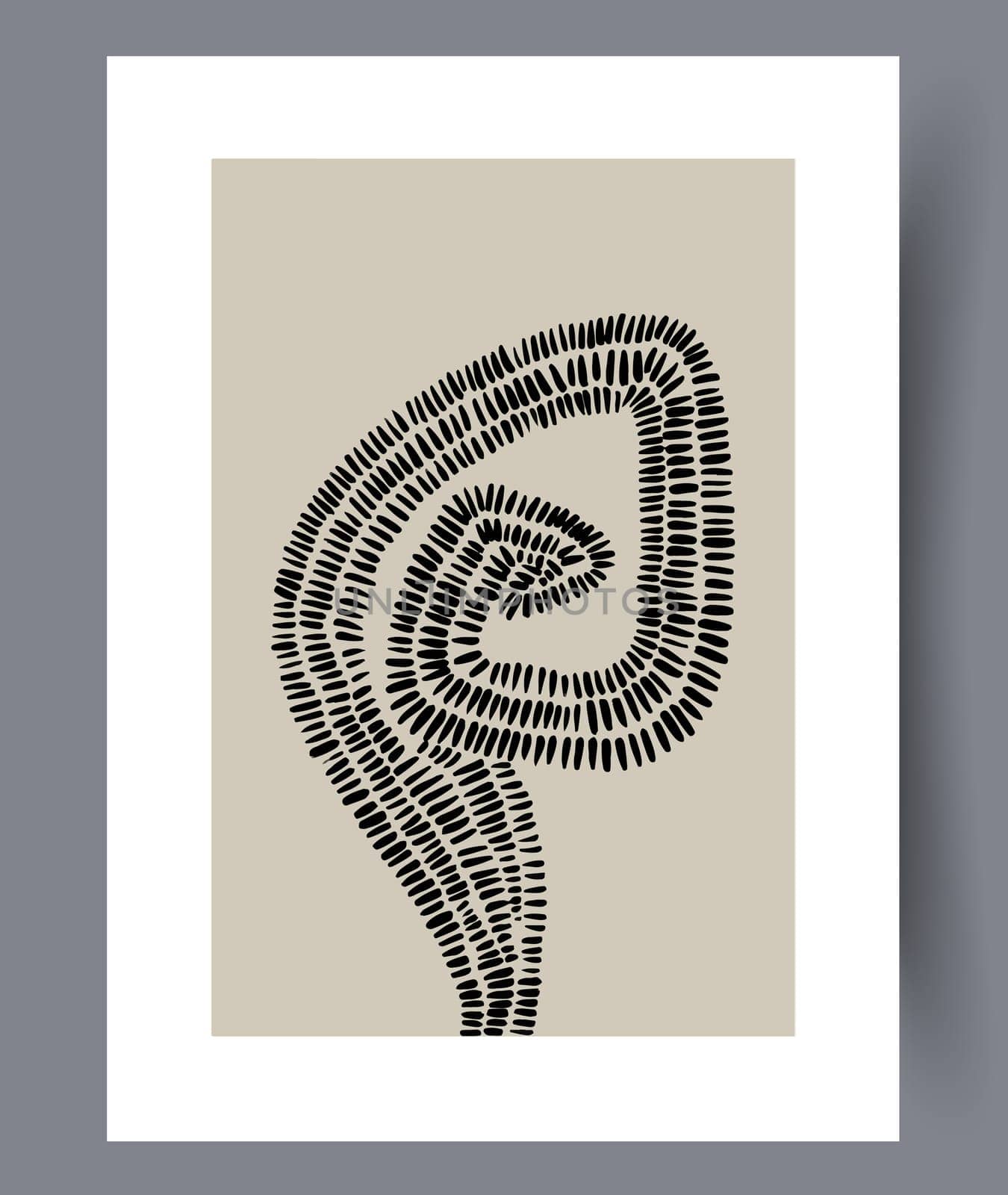 Scandinavian abstract vector print set. Minimalistic abstract wall art background for print. Scandinavian vector style.