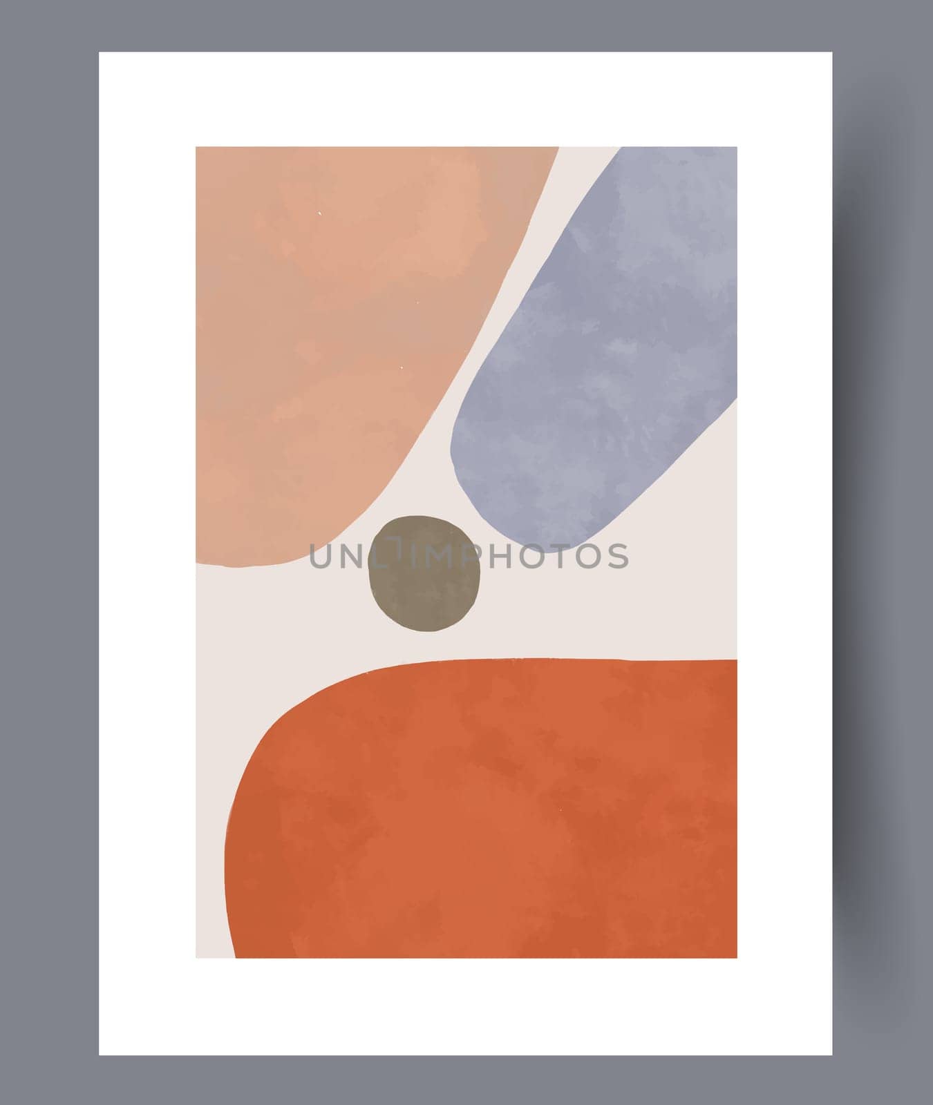 Scandinavian abstract vector print set. Minimalistic abstract wall art background for print. Scandinavian vector style.