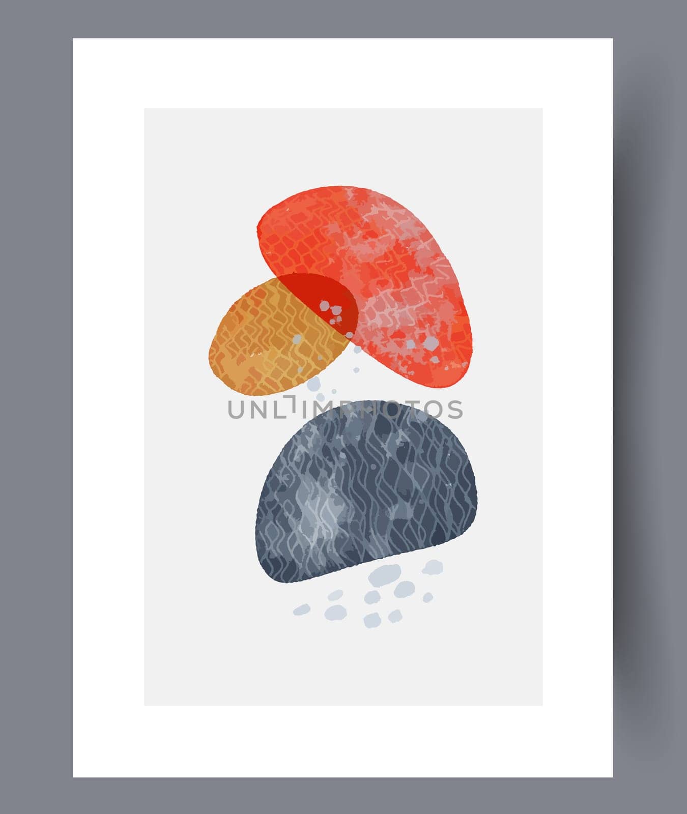 Scandinavian abstract vector print set. Minimalistic abstract wall art background for print. Scandinavian vector style.
