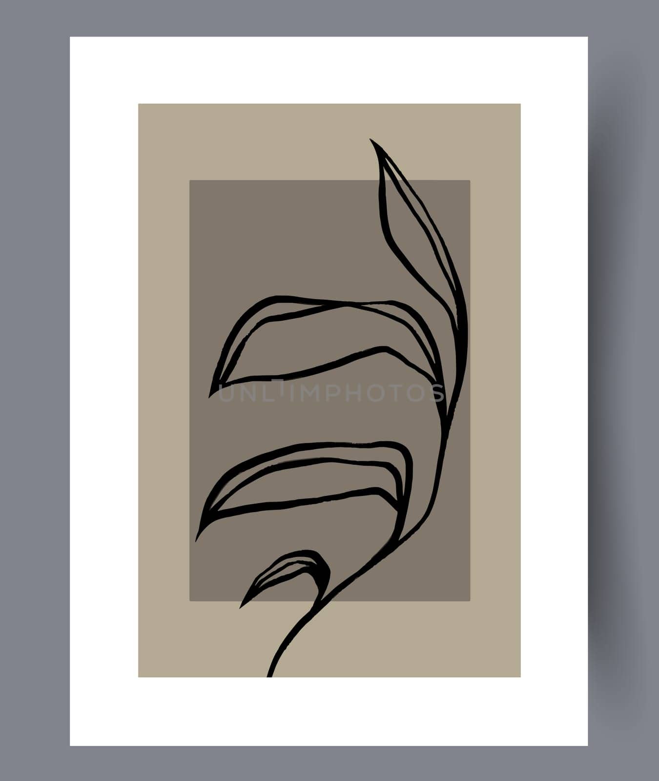 Scandinavian abstract vector print set. Minimalistic abstract wall art background for print. Scandinavian vector style.
