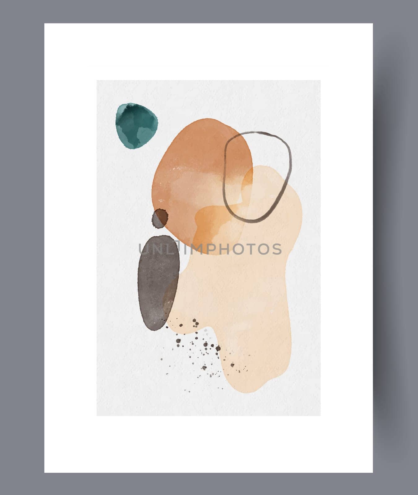 Scandinavian abstract vector print set. Minimalistic abstract wall art background for print. Scandinavian vector style.
