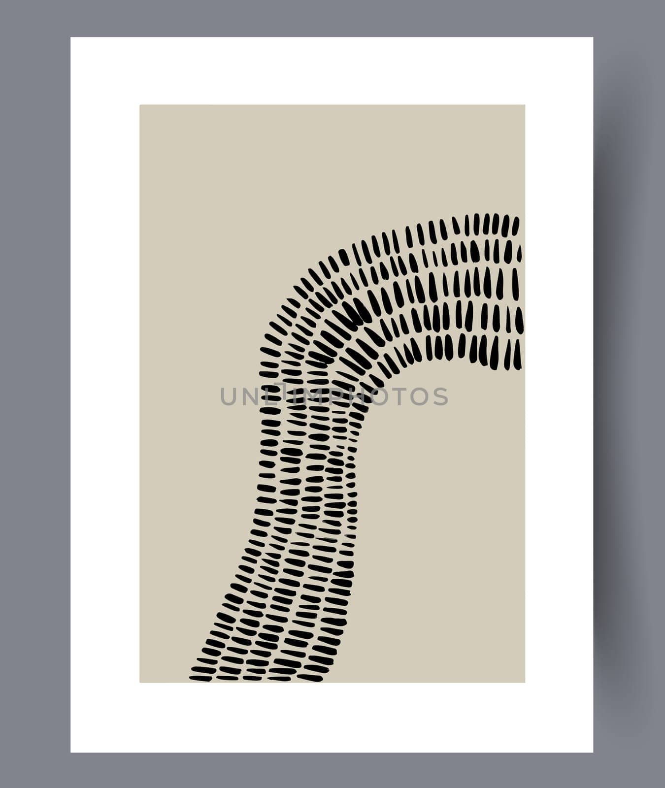 Scandinavian abstract vector print set. Minimalistic abstract wall art background for print. Scandinavian vector style.