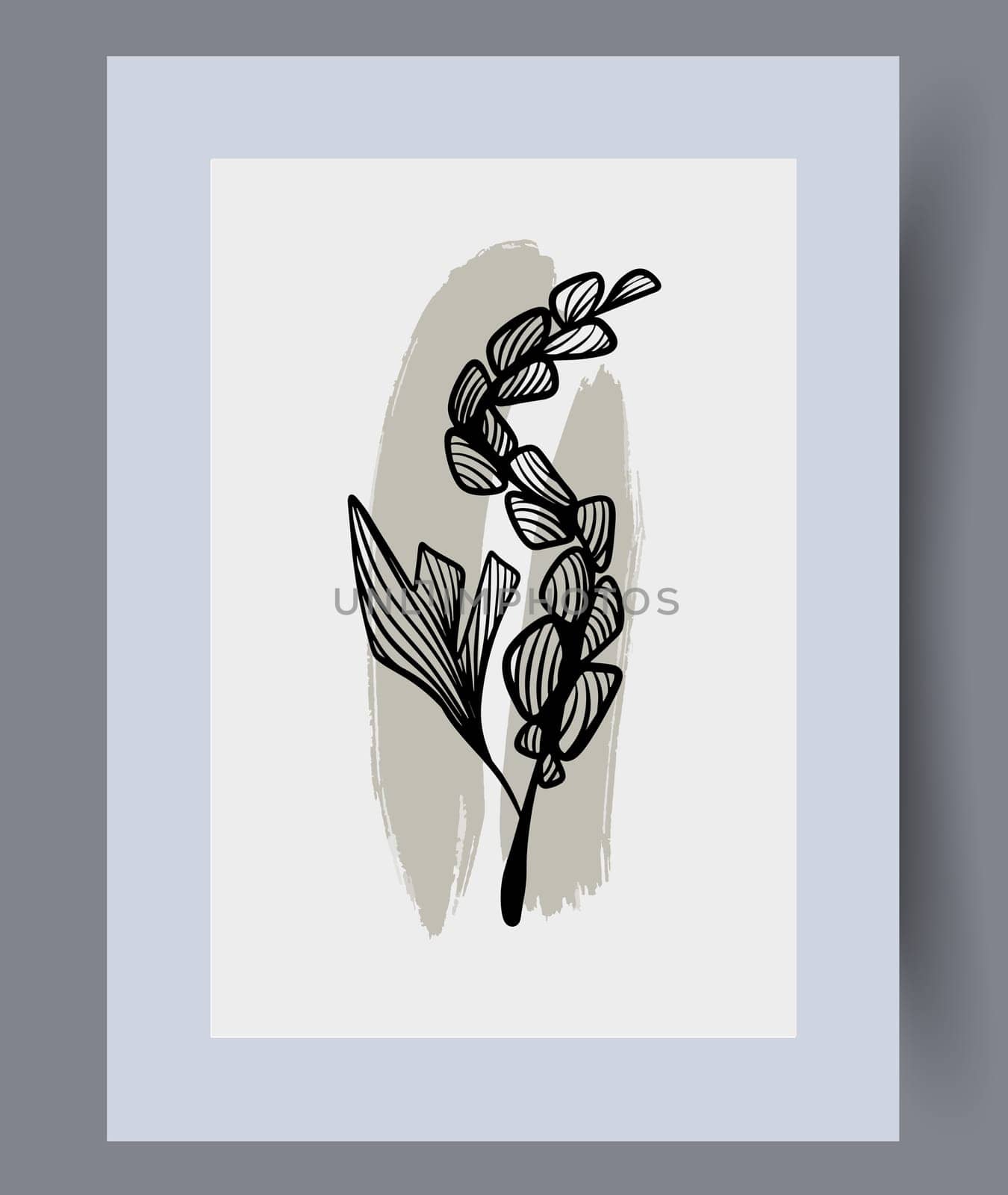 Scandinavian abstract vector print set. Minimalistic abstract wall art background for print. Scandinavian vector style.