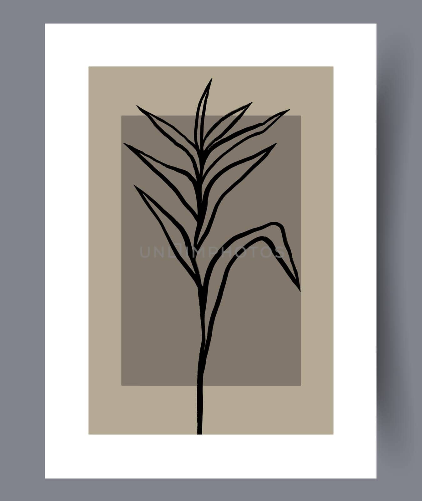 Scandinavian abstract vector print set. Minimalistic abstract wall art background for print. Scandinavian vector style.