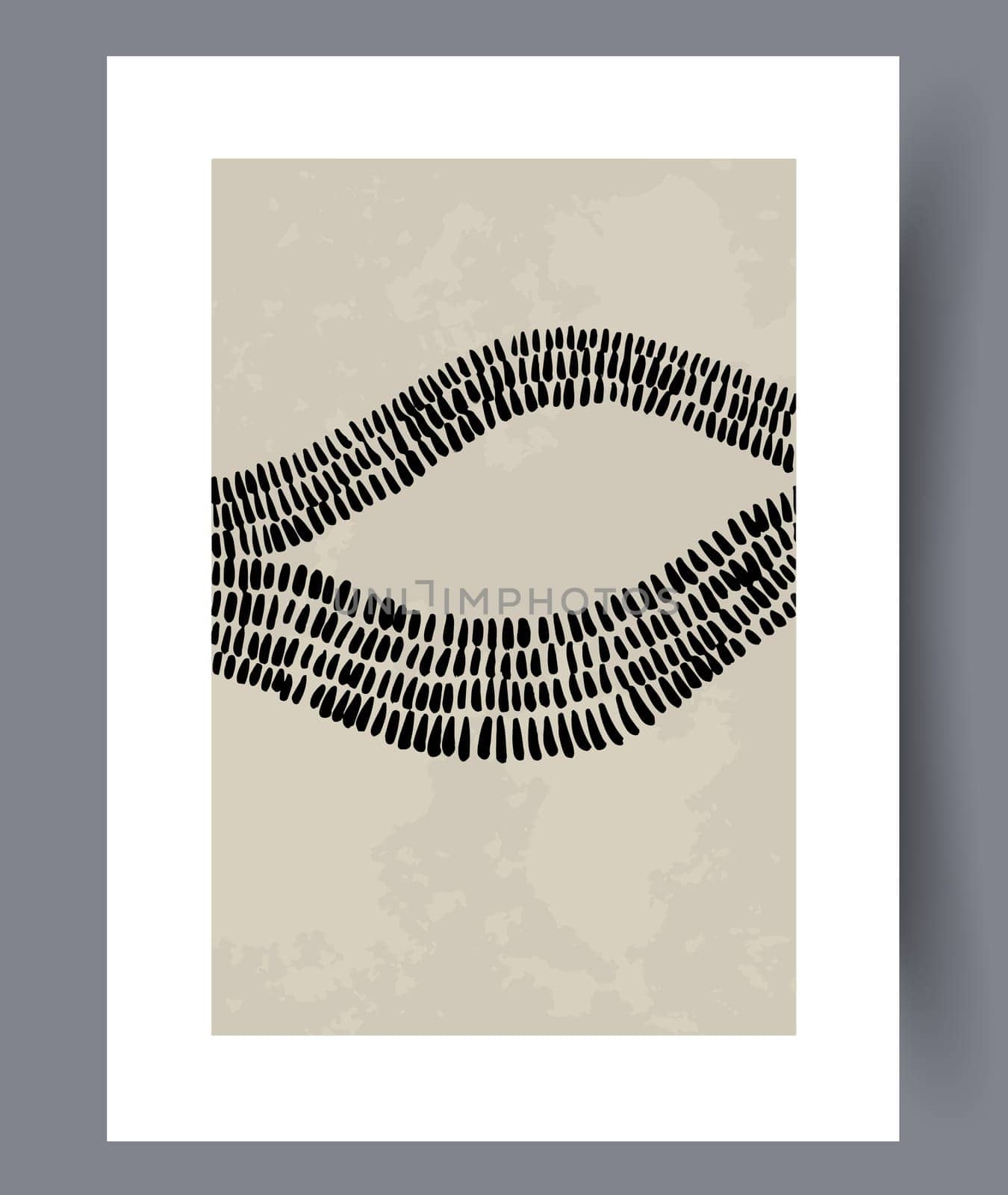 Scandinavian abstract vector print set. Minimalistic abstract wall art background for print. Scandinavian vector style.