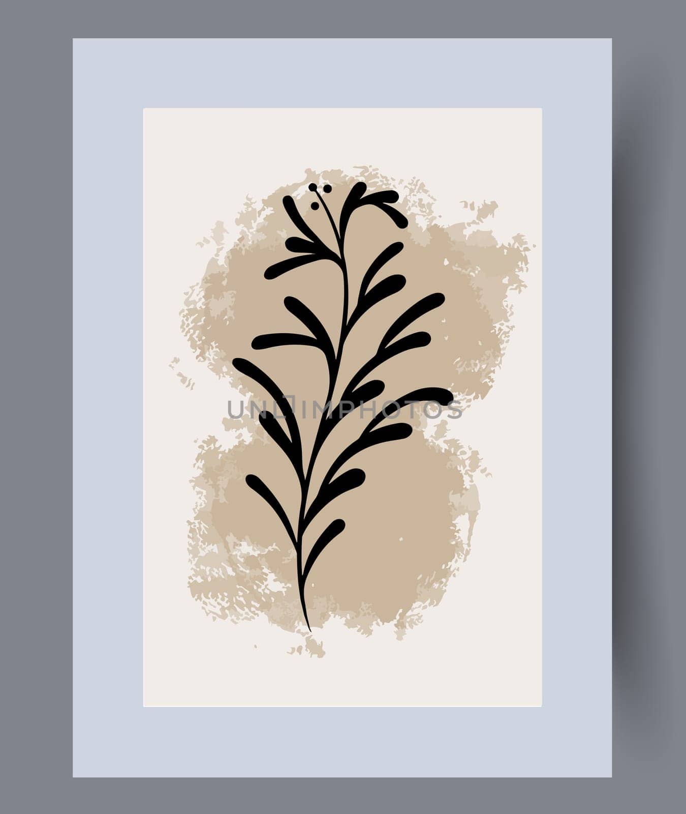 Scandinavian abstract vector print set. Minimalistic abstract wall art background for print. Scandinavian vector style.