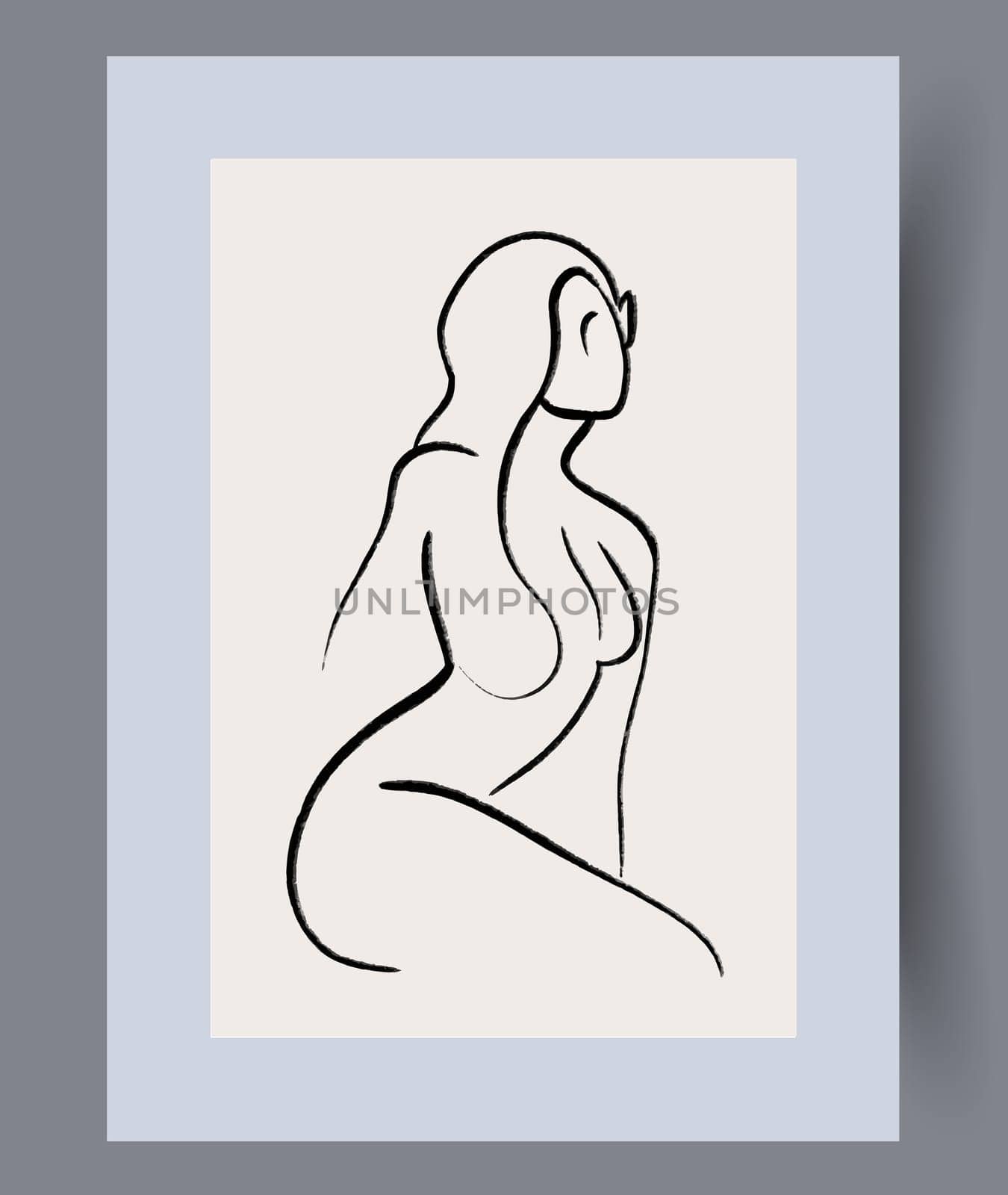 Scandinavian abstract vector print set. Minimalistic abstract wall art background for print. Scandinavian vector style.