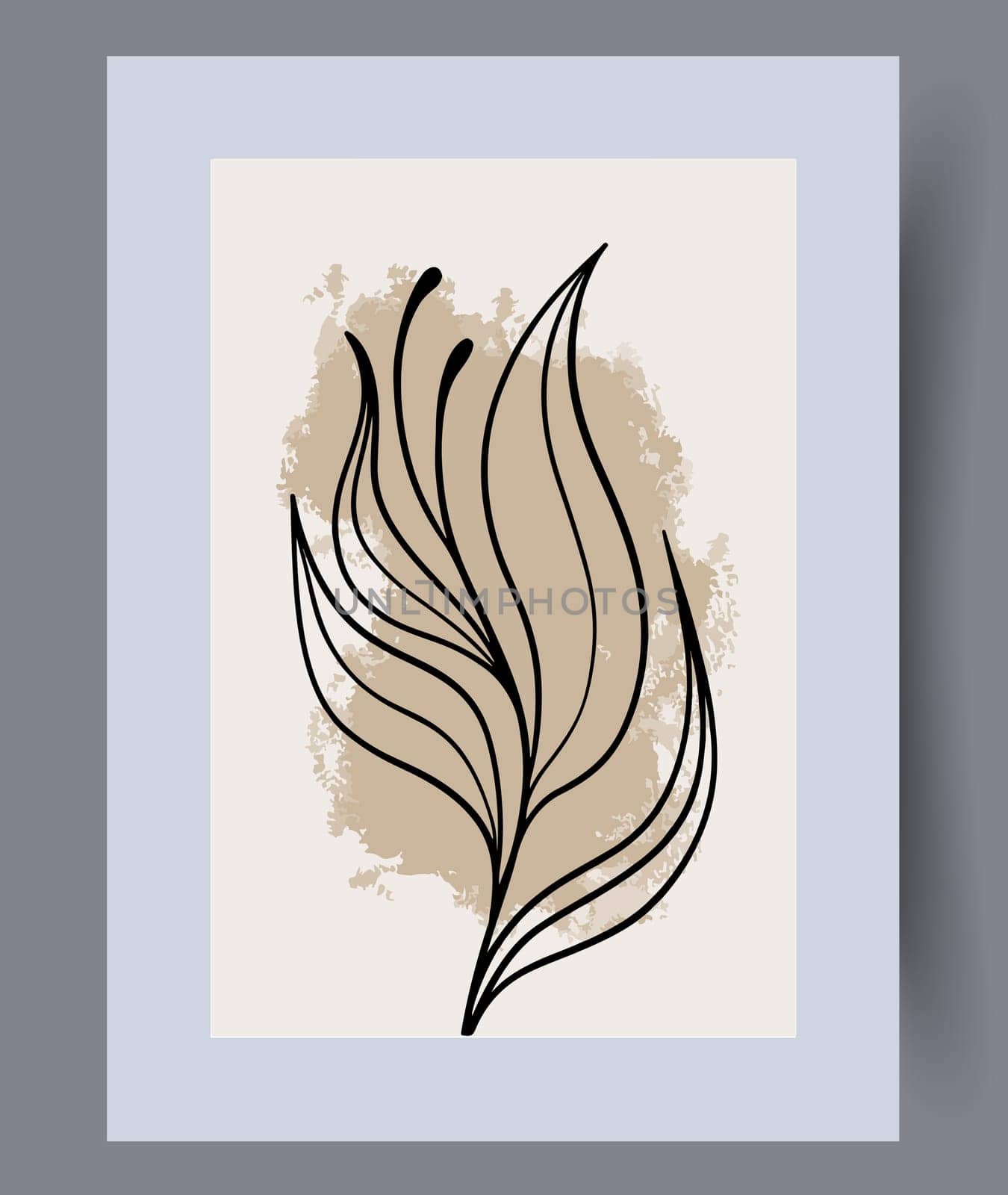 Scandinavian abstract vector print set. Minimalistic abstract wall art background for print. Scandinavian vector style.