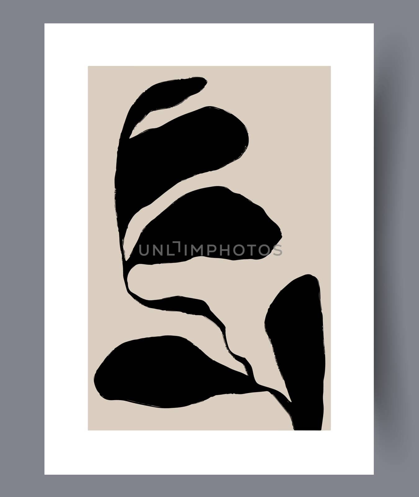 Scandinavian abstract vector print set. Minimalistic abstract wall art background for print. Scandinavian vector style.