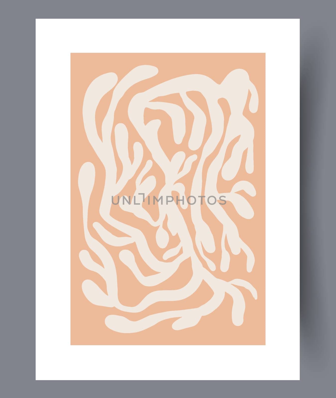 Scandinavian abstract vector print set. Minimalistic abstract wall art background for print. Scandinavian vector style.