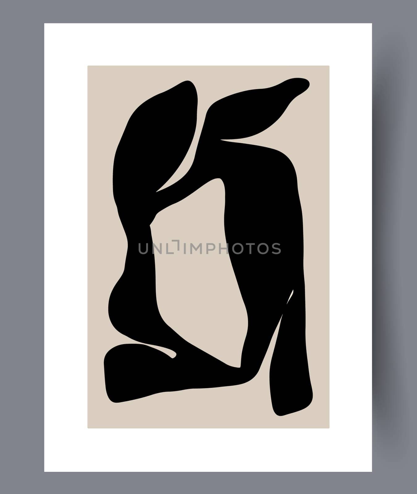 Scandinavian abstract vector print set. Minimalistic abstract wall art background for print. Scandinavian vector style.