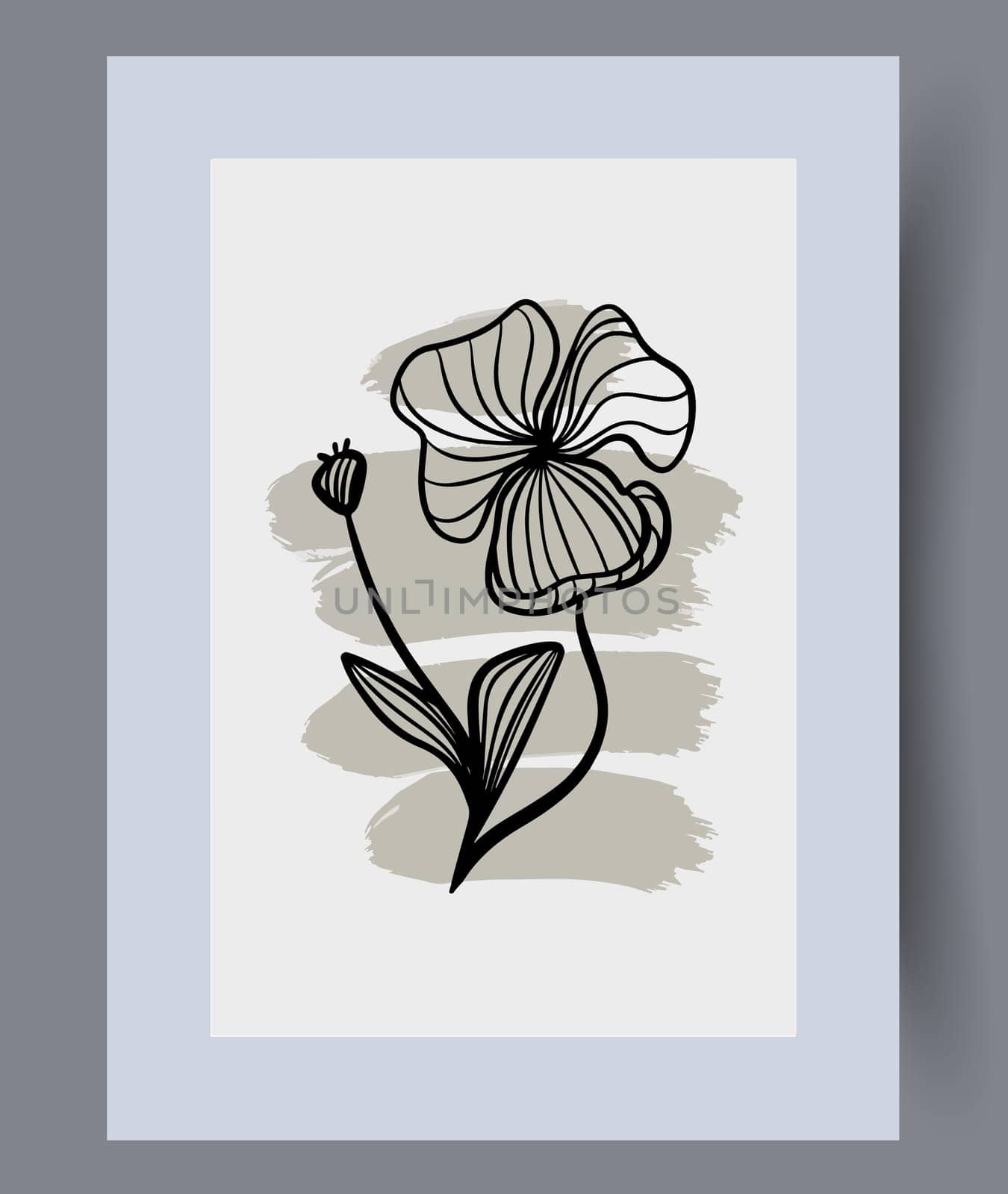 Scandinavian abstract vector print set. Minimalistic abstract wall art background for print. Scandinavian vector style.