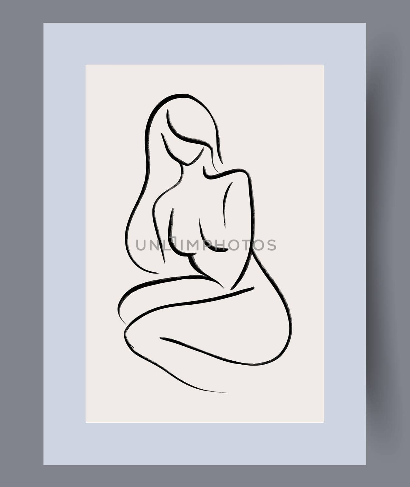 Scandinavian abstract vector print set. Minimalistic abstract wall art background for print. Scandinavian vector style.