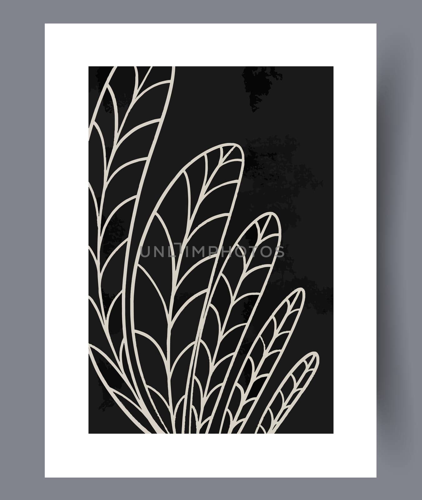Scandinavian abstract vector print set. Minimalistic abstract wall art background for print. Scandinavian vector style.
