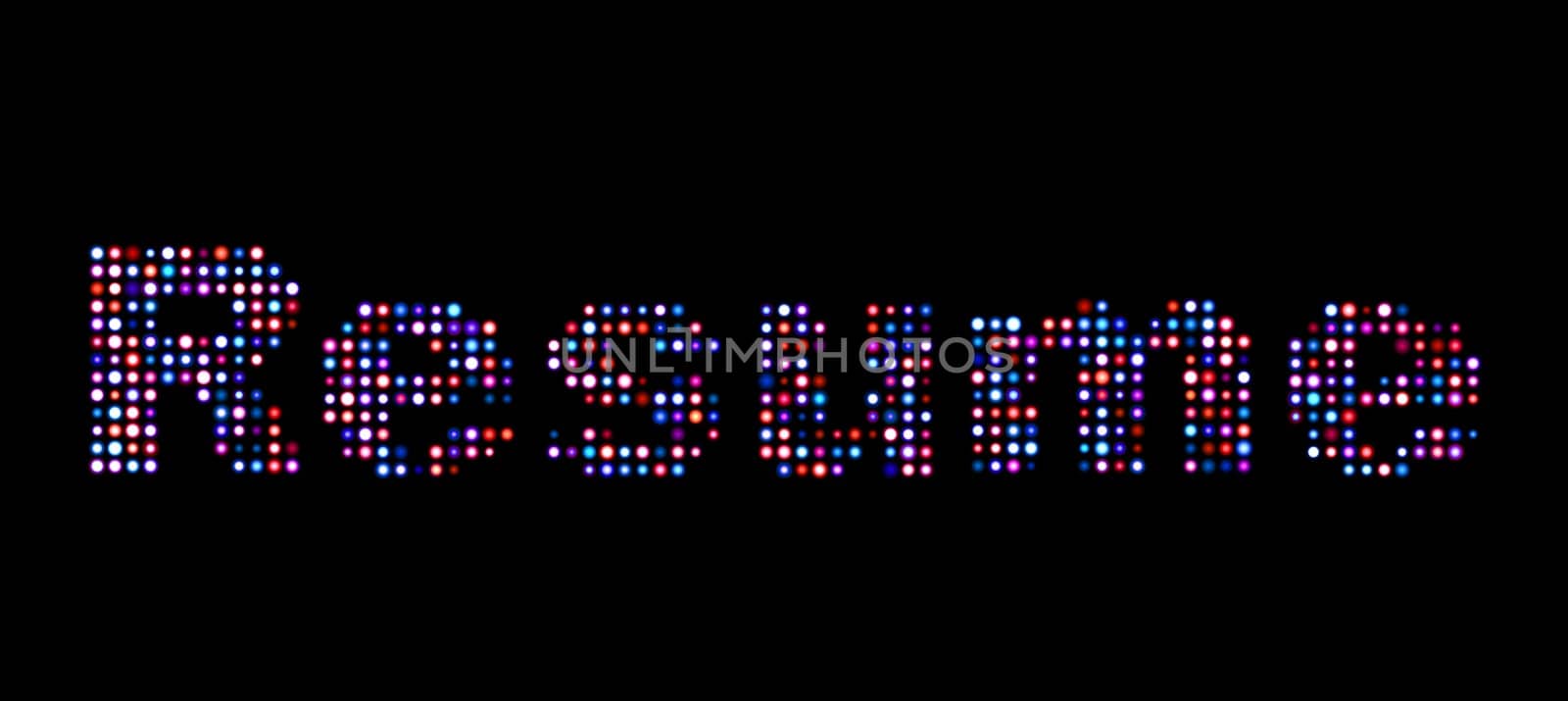 Resume led text
