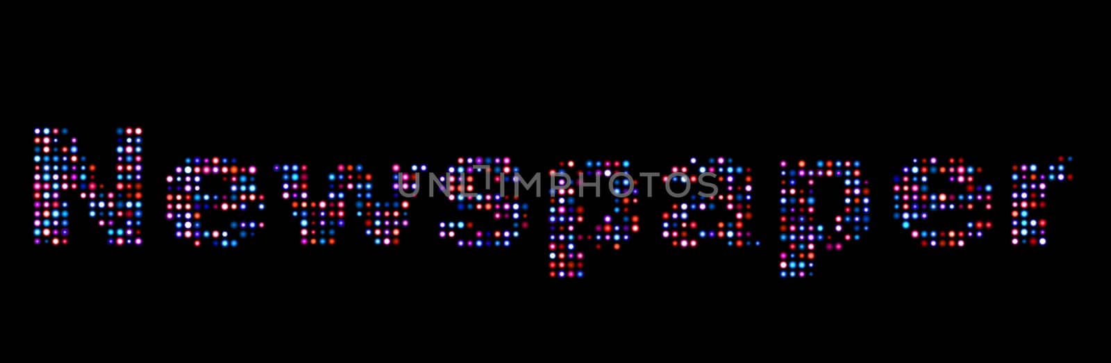 Newspaper led text