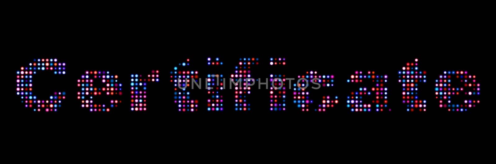 Certificate led text