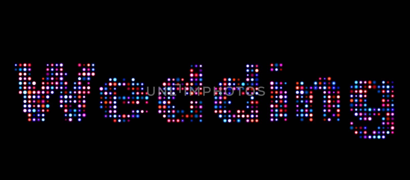 Wedding led text