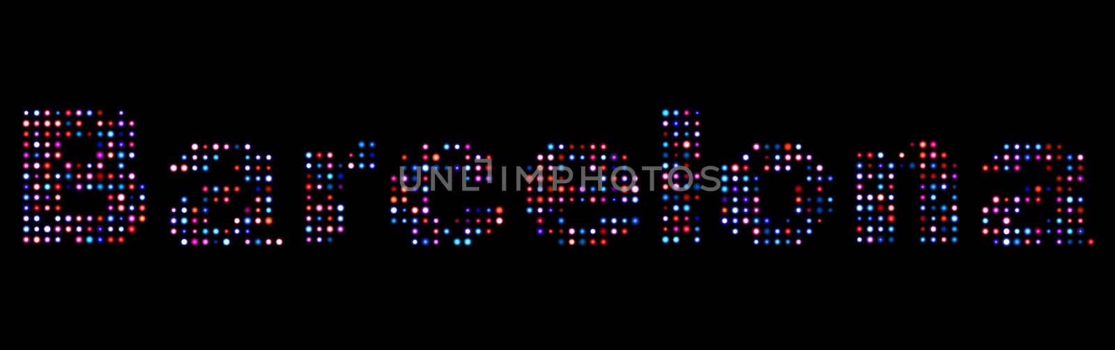 Barcelona led text