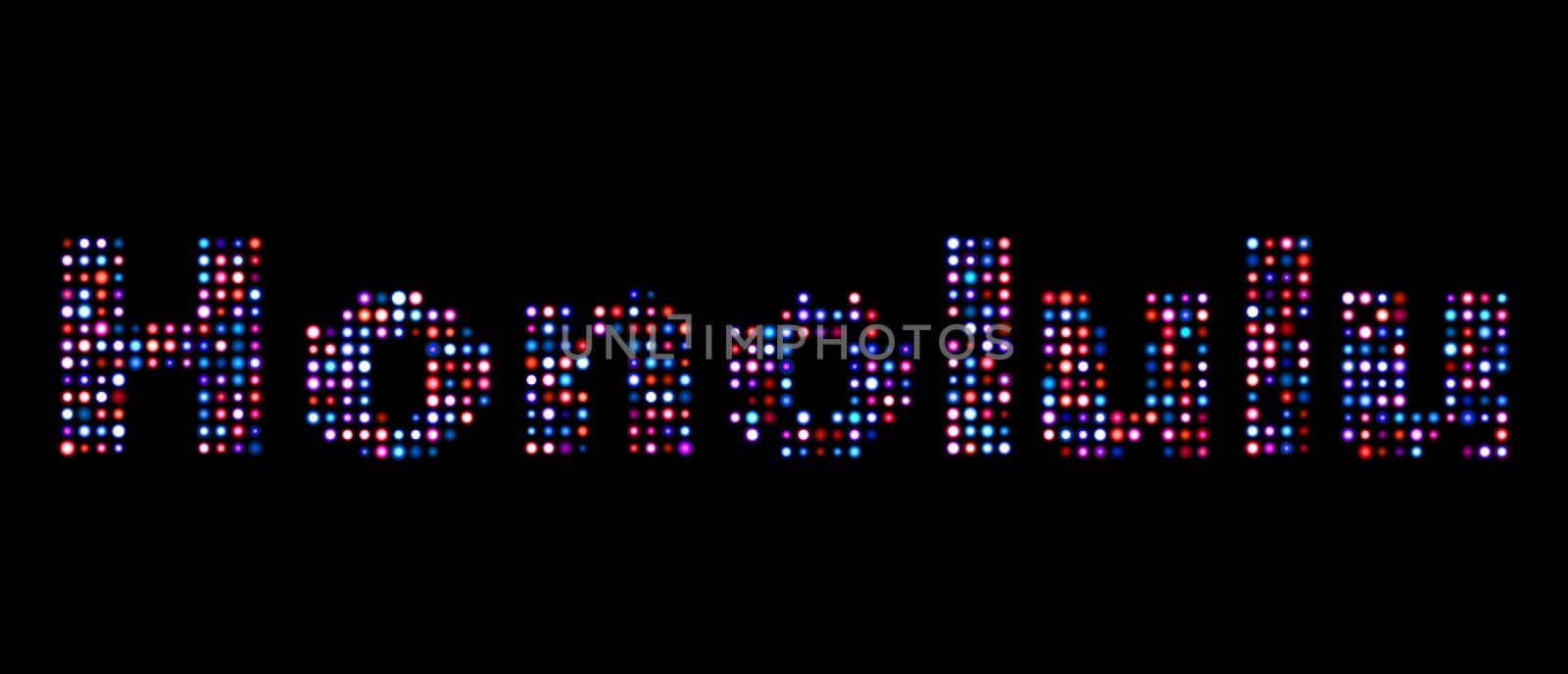 Honolulu led text