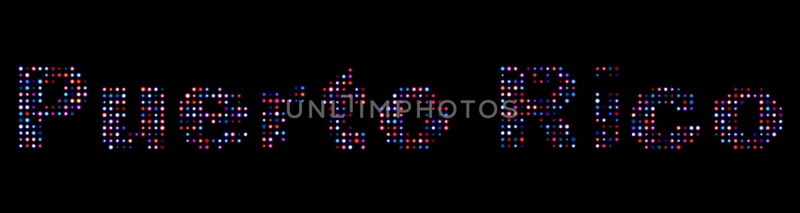 Puerto Rico led text