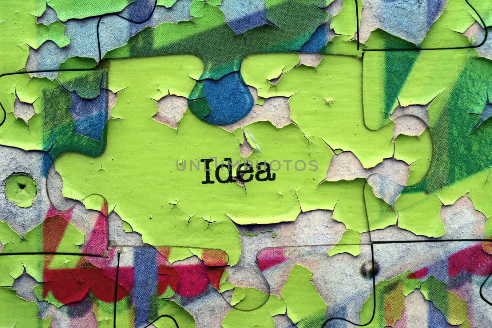 Idea puzzle concept