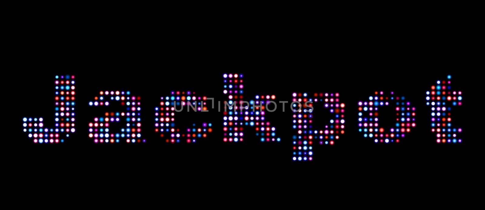 Jackpot led text