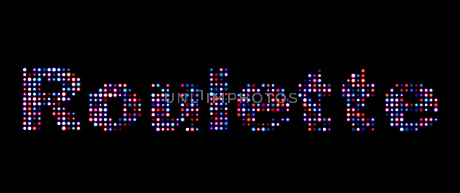Roulette led text