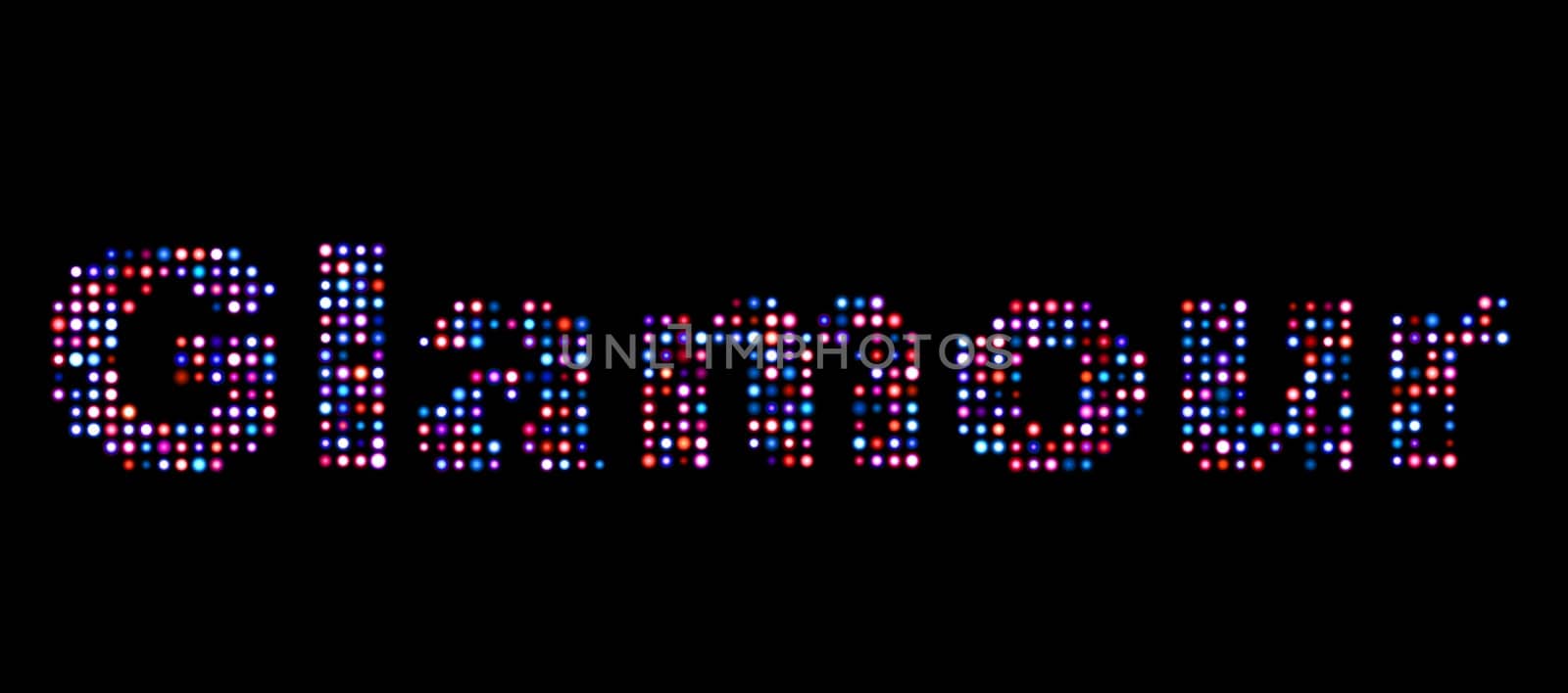 Glamour led text