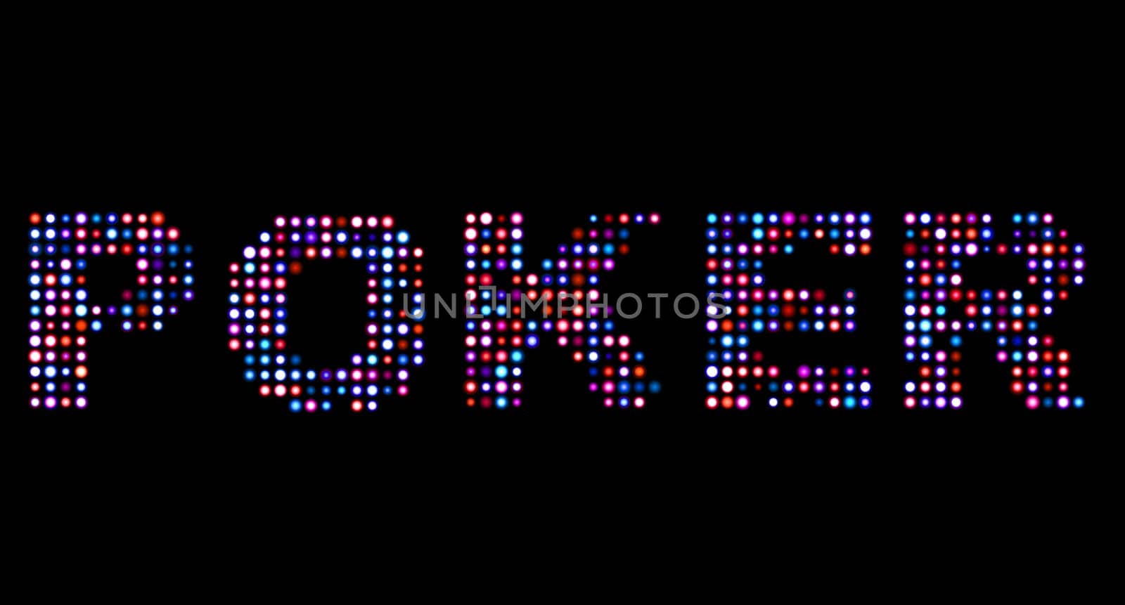 Poker led text