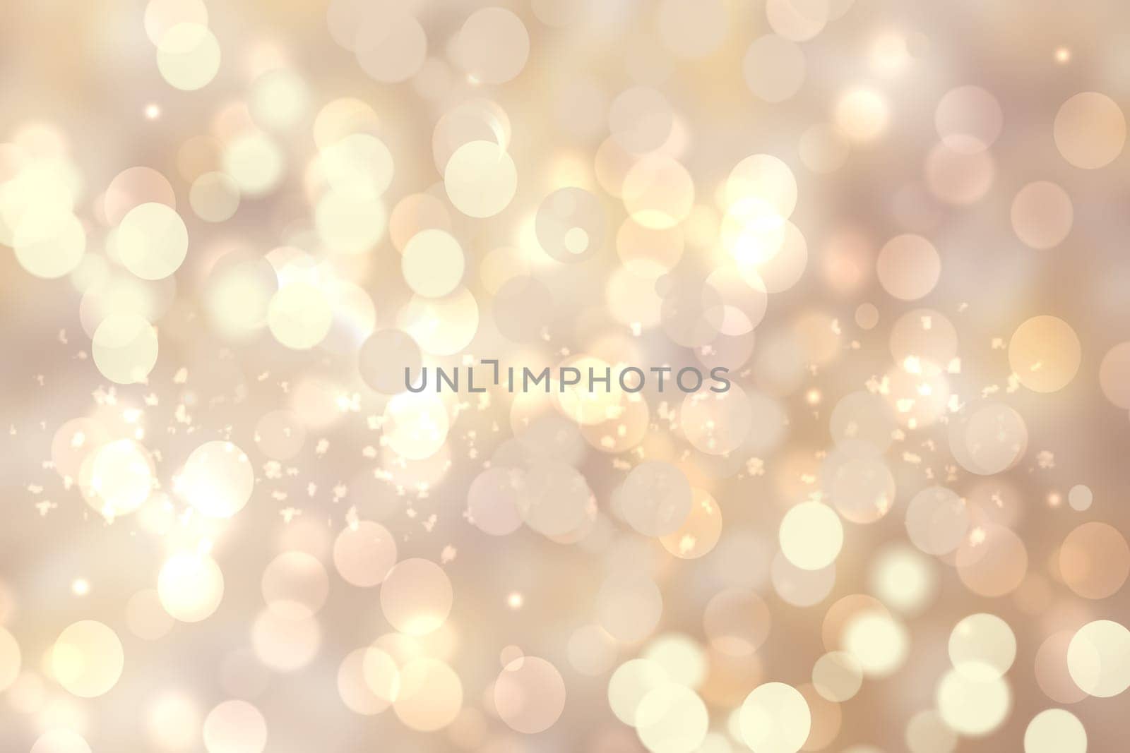 Abstract festive light brown gradient pink silver bokeh background texture with colorful circles and bokeh lights. Beautiful backdrop with space.