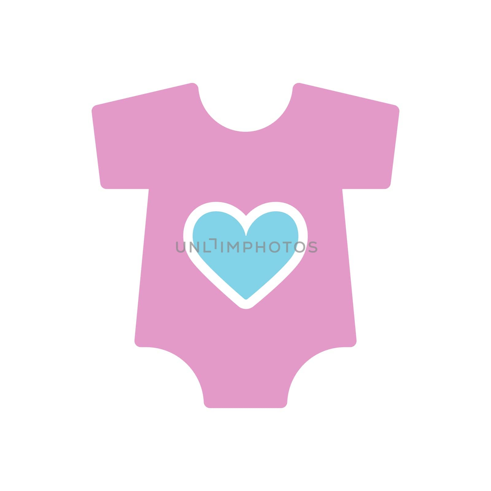 Baby bodysuit vector glyph icon. Baby Romper. Graph symbol for children and newborn babies web site and apps design, logo, app, UI
