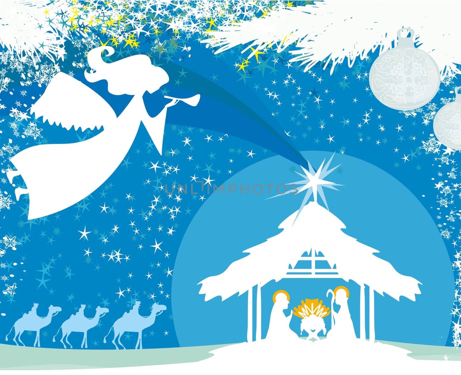 Christmas religious nativity scene