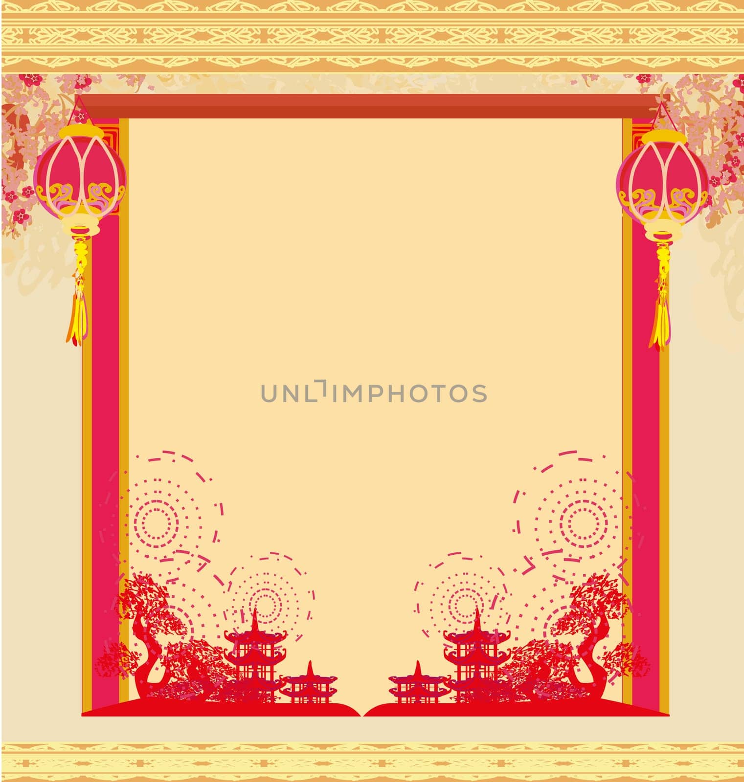 Oriental Happy Chinese New Year card