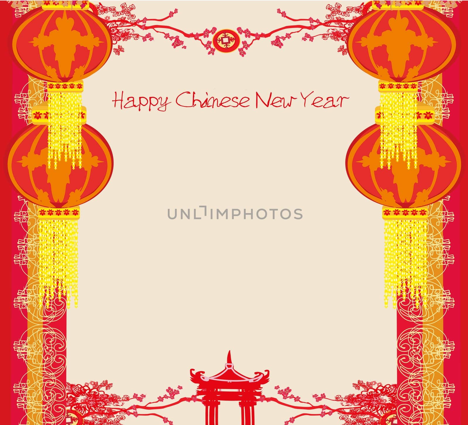 Mid-Autumn Festival for Chinese New Year card