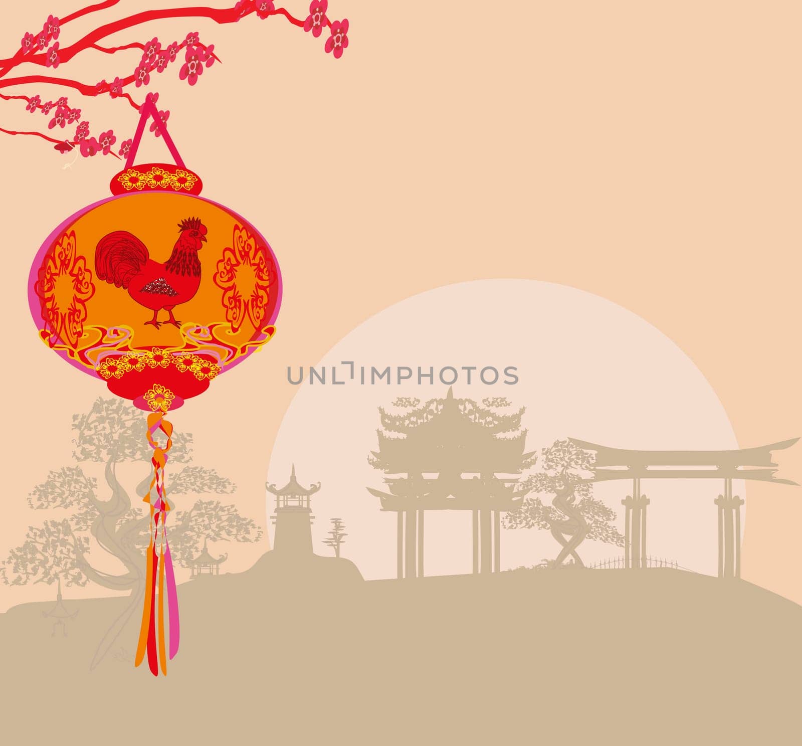 year of rooster design for Chinese New Year celebration