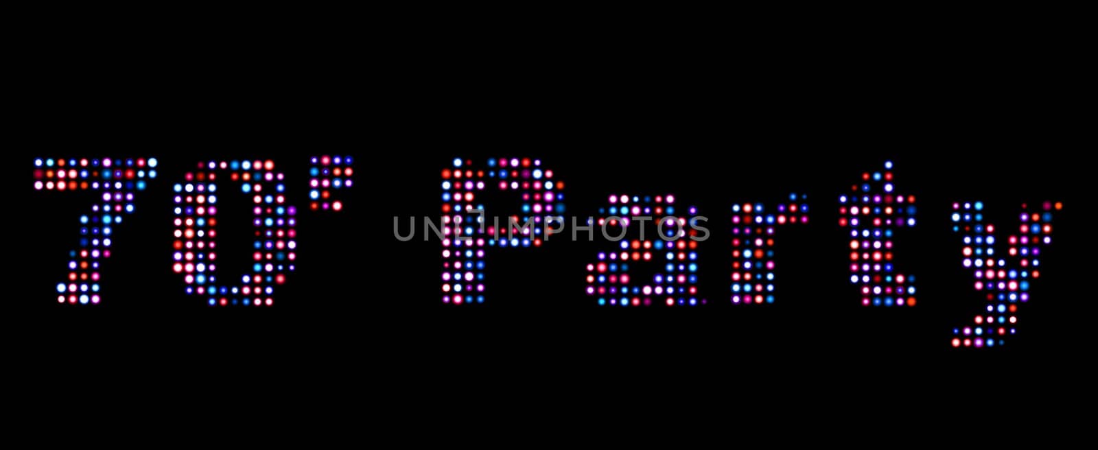 70's party led text