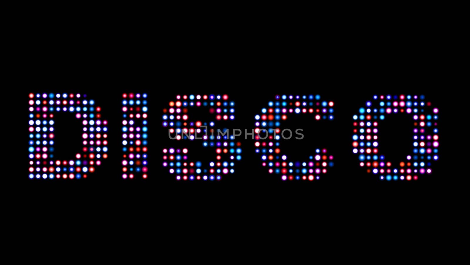Disco led text