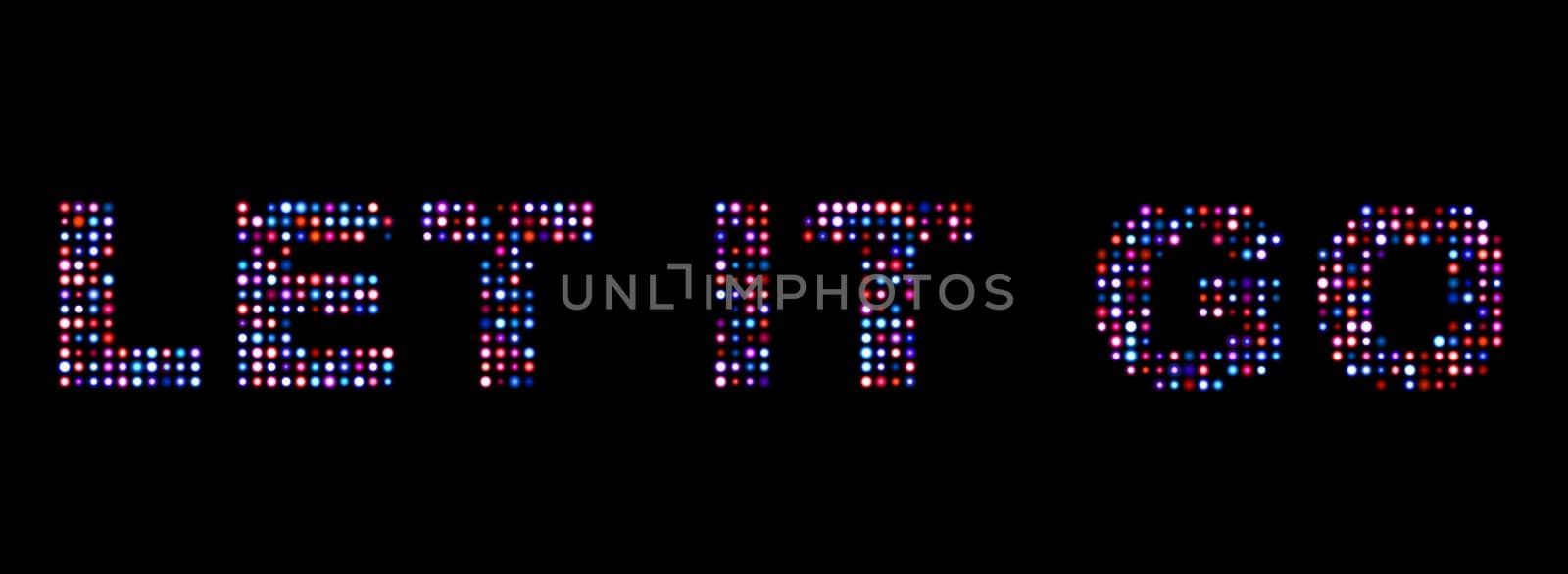 Let it go led text