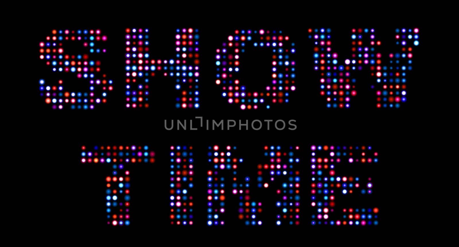 Show time led text